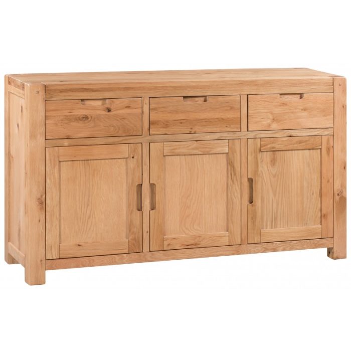 PF01-12-Large-Sideboard-With-3-Drawers-and-3-Doors-Side-View_Loxley-Rustic-Oak_Main_1
