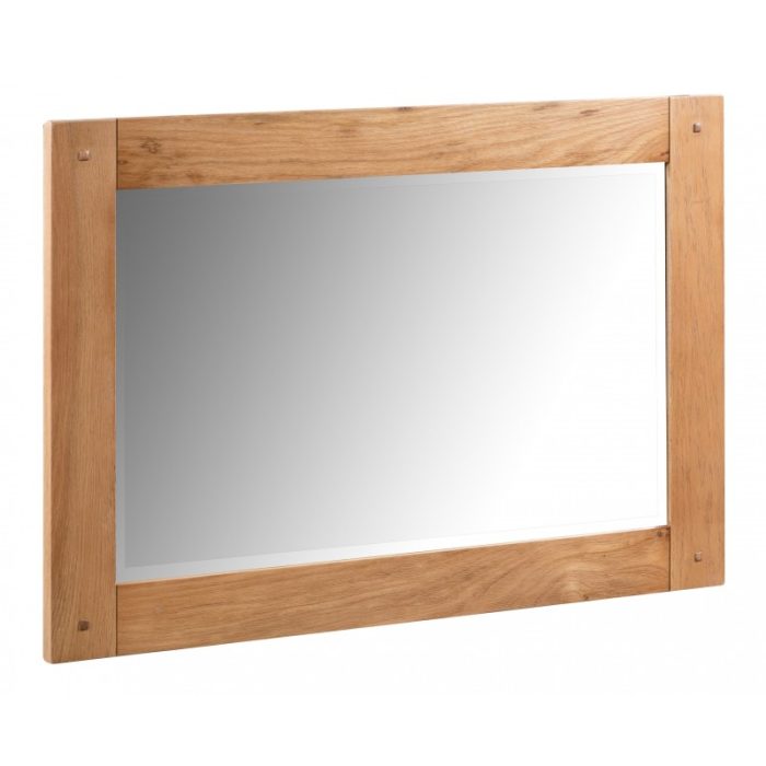 Rustic oak small mirror
