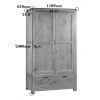 PF01-36-2-Doors-with-One-Drawer-Wardrobe-Side-View_Loxley-Rustic-Oak_Main_External-Dimensions_1