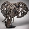 African Elephant Edge Sculpture Bust