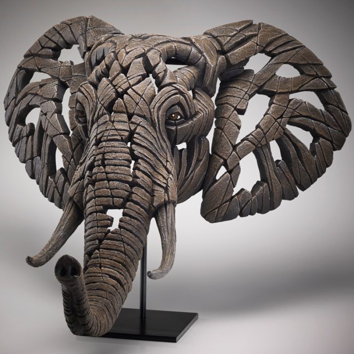 African Elephant Edge Sculpture Bust