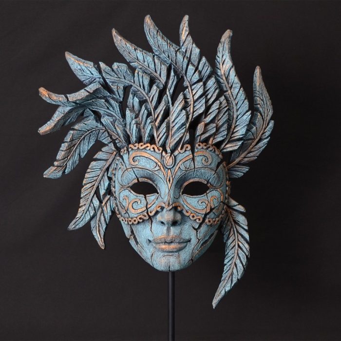 P_VenetianCarnivalMask_Teal_Zoom_EdgeSculpture