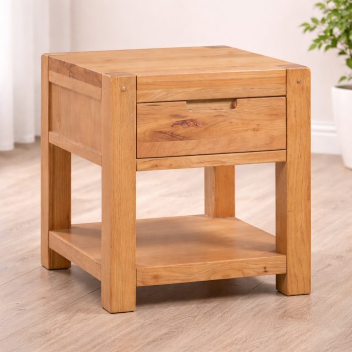 loxley 1 drawer bedside on background