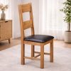 loxley solid oak ladderback chair - on background