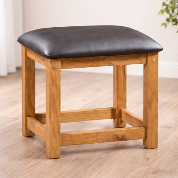 Loxley Rustic Oak Dressing Table Bedroom Stool