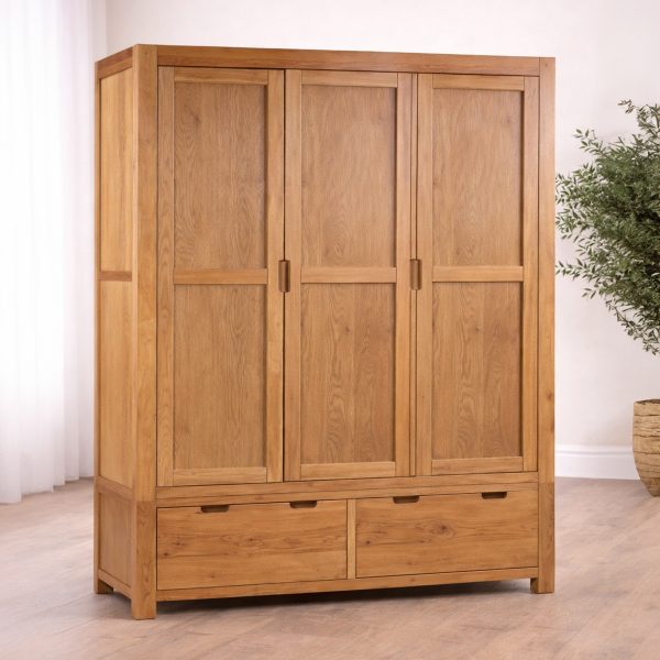 Loxley Rustic Oak Triple Wardrobe