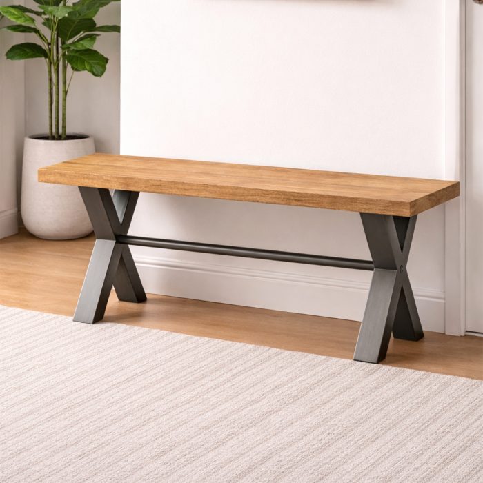 magnus oak small bench