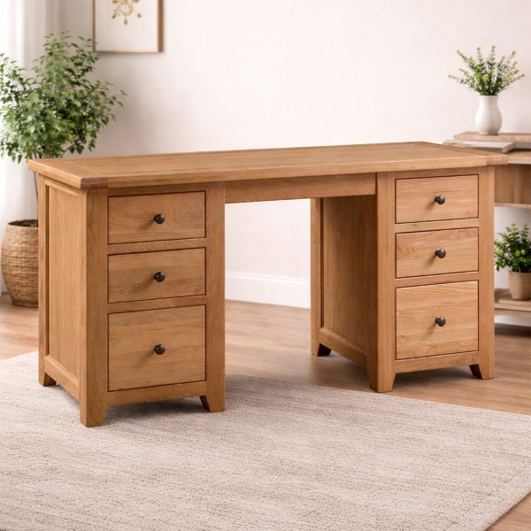 Talbot Double Pedestal Desk/ Dressing Table