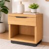 magnus oak 1 drawer bedside