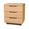 magnus oak 3 drawer bedside x