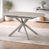 mason gloss - easy glide dining table - cappuccino