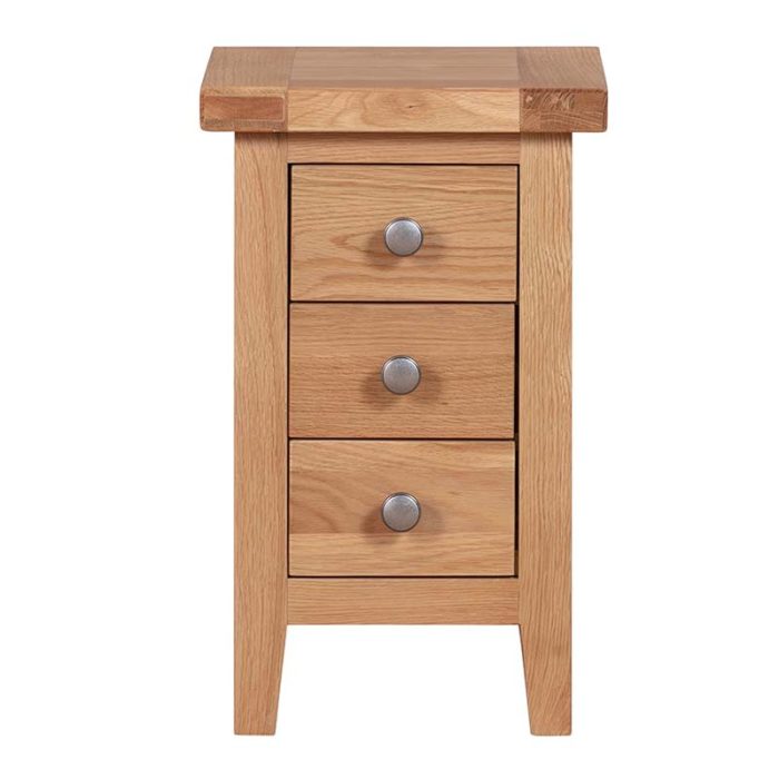 small 3 drawer bedside-front small 3 drawer bedside-front