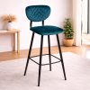 velvet teal bar stool