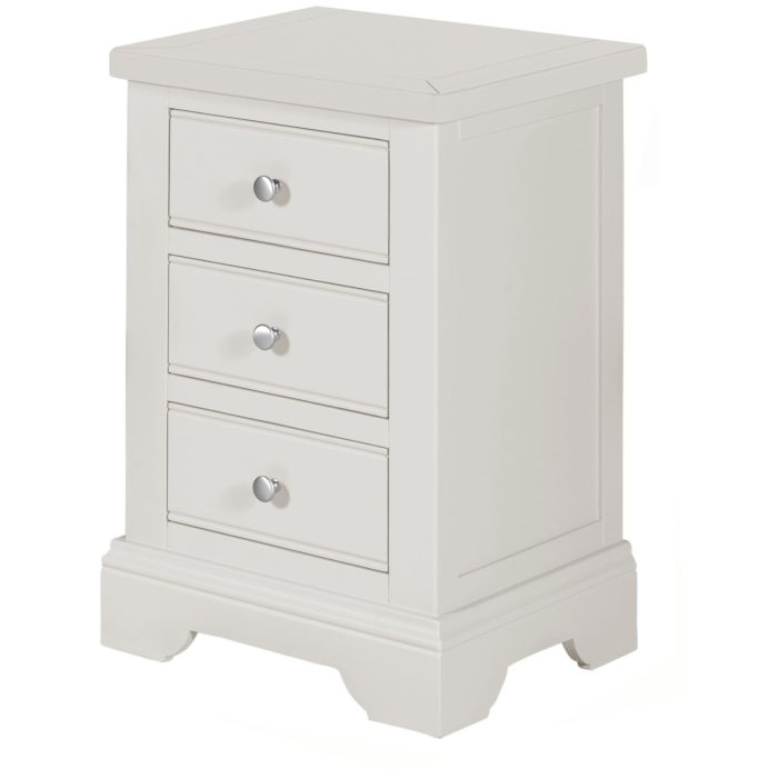 Kinsley Grey 3 Drawer Bedside 2 Kinsley Grey 3 Drawer Bedside 2