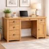 ivan oak double pedestal desk