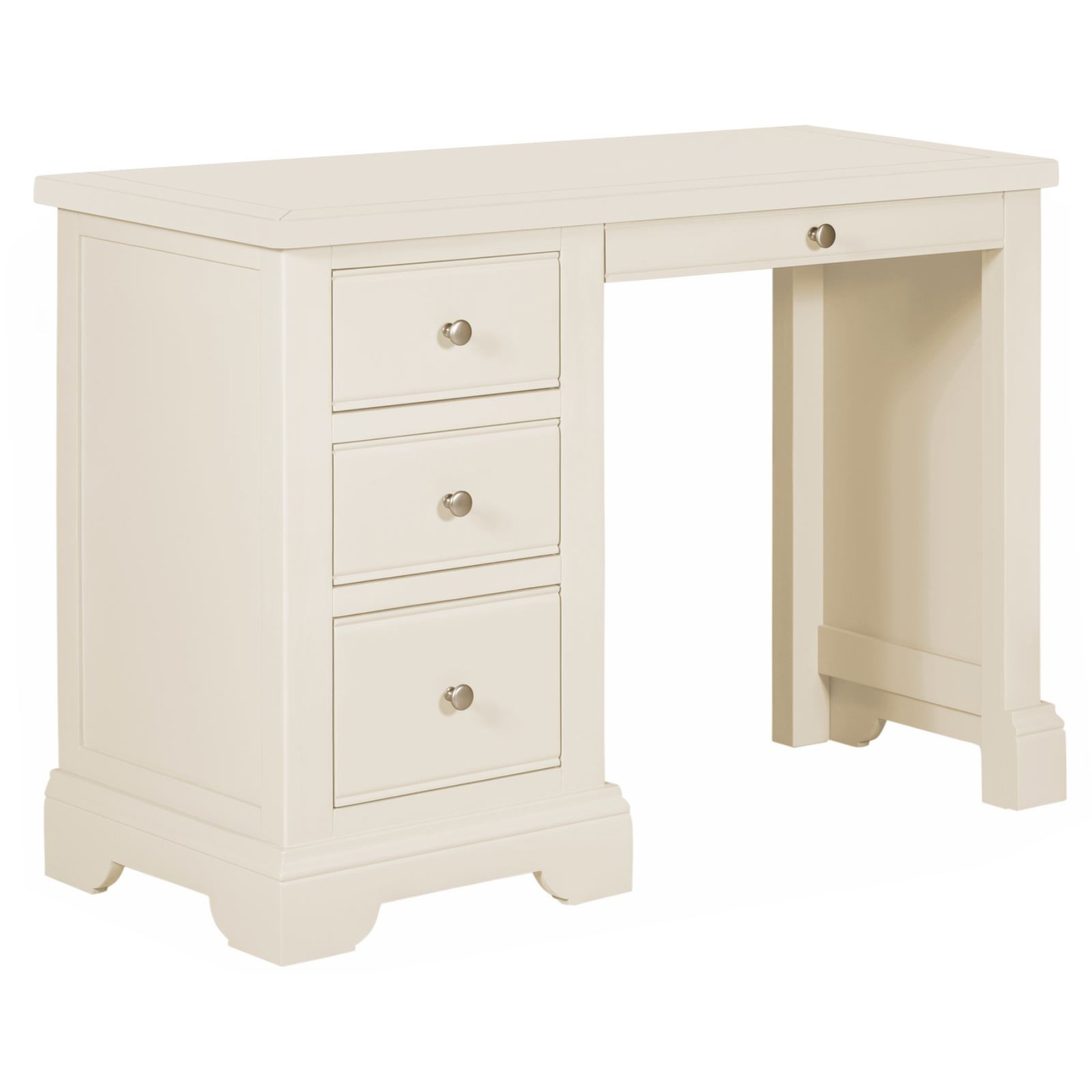 Kinsley White Painted Pedestal Dressing Table/ Desk Progressive