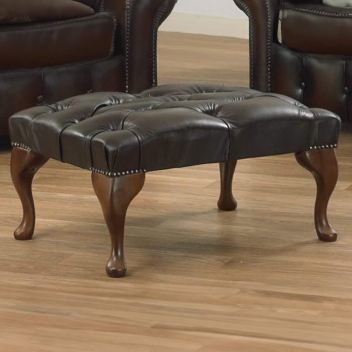 chesterfield brown footstool chesterfield brown footstool