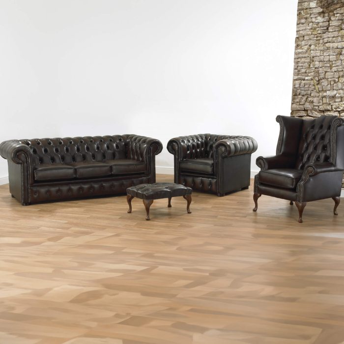 chesterfield brown set