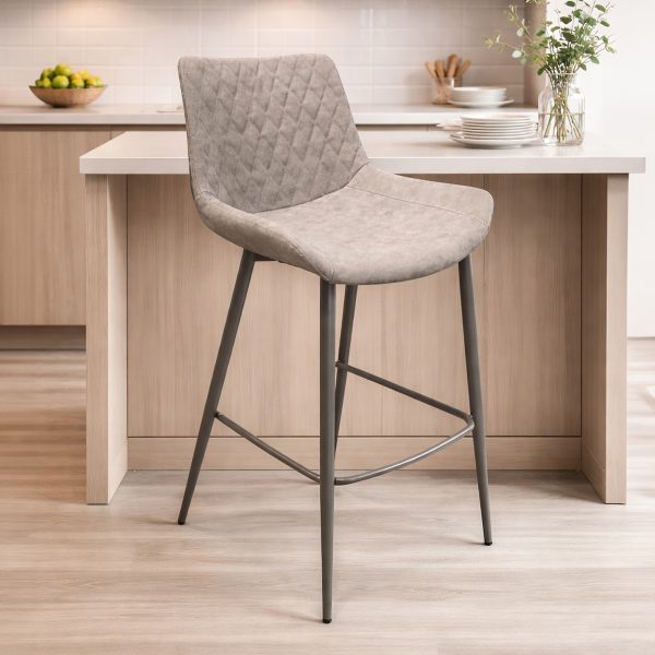 Magnus Industrial Bar Stool - Antique Grey