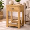 ivan oak 1 drawer console