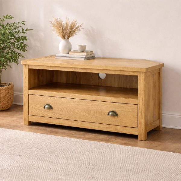 Ivan Oak Corner TV Unit