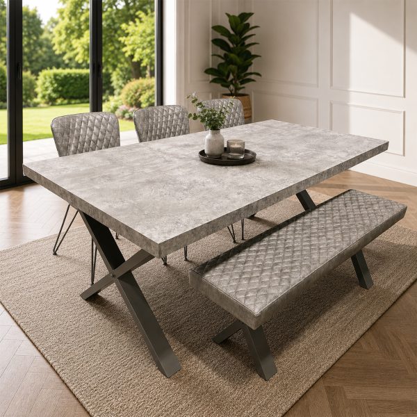 Magnus Large 1.9m Dining Table - Stone