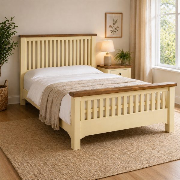 Renaissance Cream 5′ High Foot End Bed