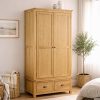 ivan oak double wardrobe