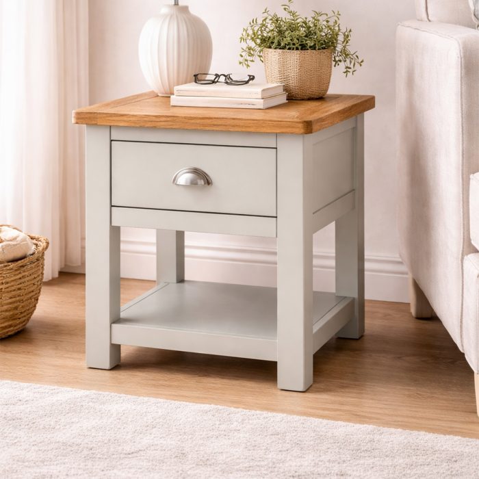 ivan stone 1 drawer lamp bedside