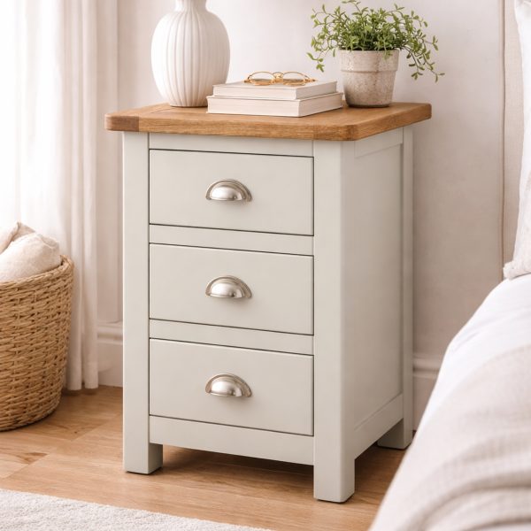 Ivan Stone 3 Drawer Bedside