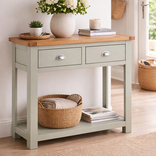 Ivan Stone 2 Drawer Console Table