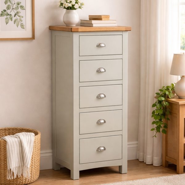 Ivan Stone 5 Drawer Wellington