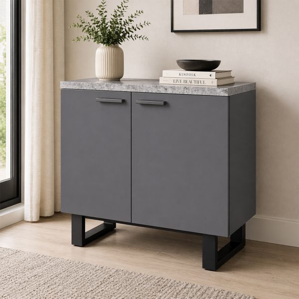 Magnus 2 Door Storage Cabinet - Stone