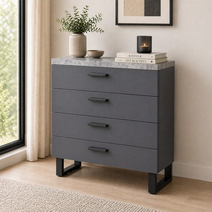 magnus stone 4 drawer chest