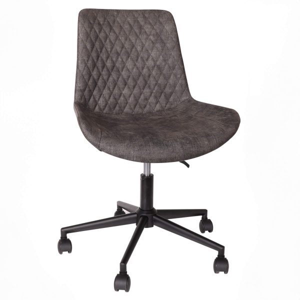 Magnus Grey Fabric Swivel Chair