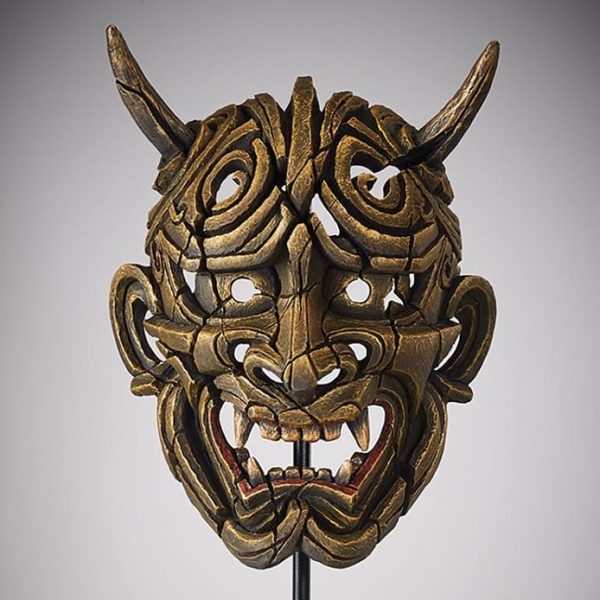 Japanese Hannya Mask - Gold - Edge Sculpture - EDM01G