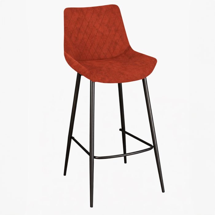 magnus industrial bar stool - burnt orange magnus industrial bar stool - burnt orange