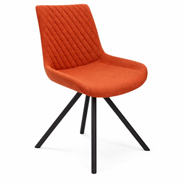 magnus industrial dining chair - burnt orange magnus industrial dining chair - burnt orange