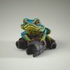 blue yellow frog x