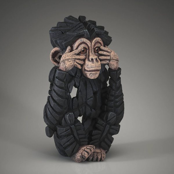 Baby Chimpanzee "See no Evil" - Edge Sculpture - ED44