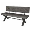 magnus large bench with back