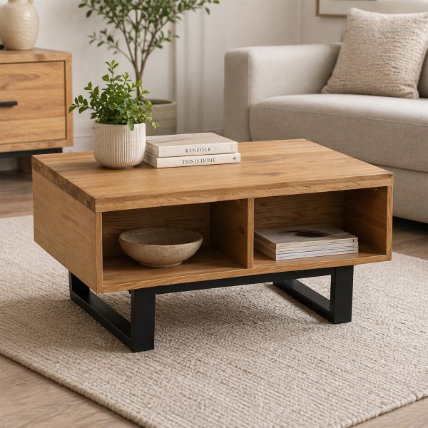 Magnus Oak Storage Coffee Table