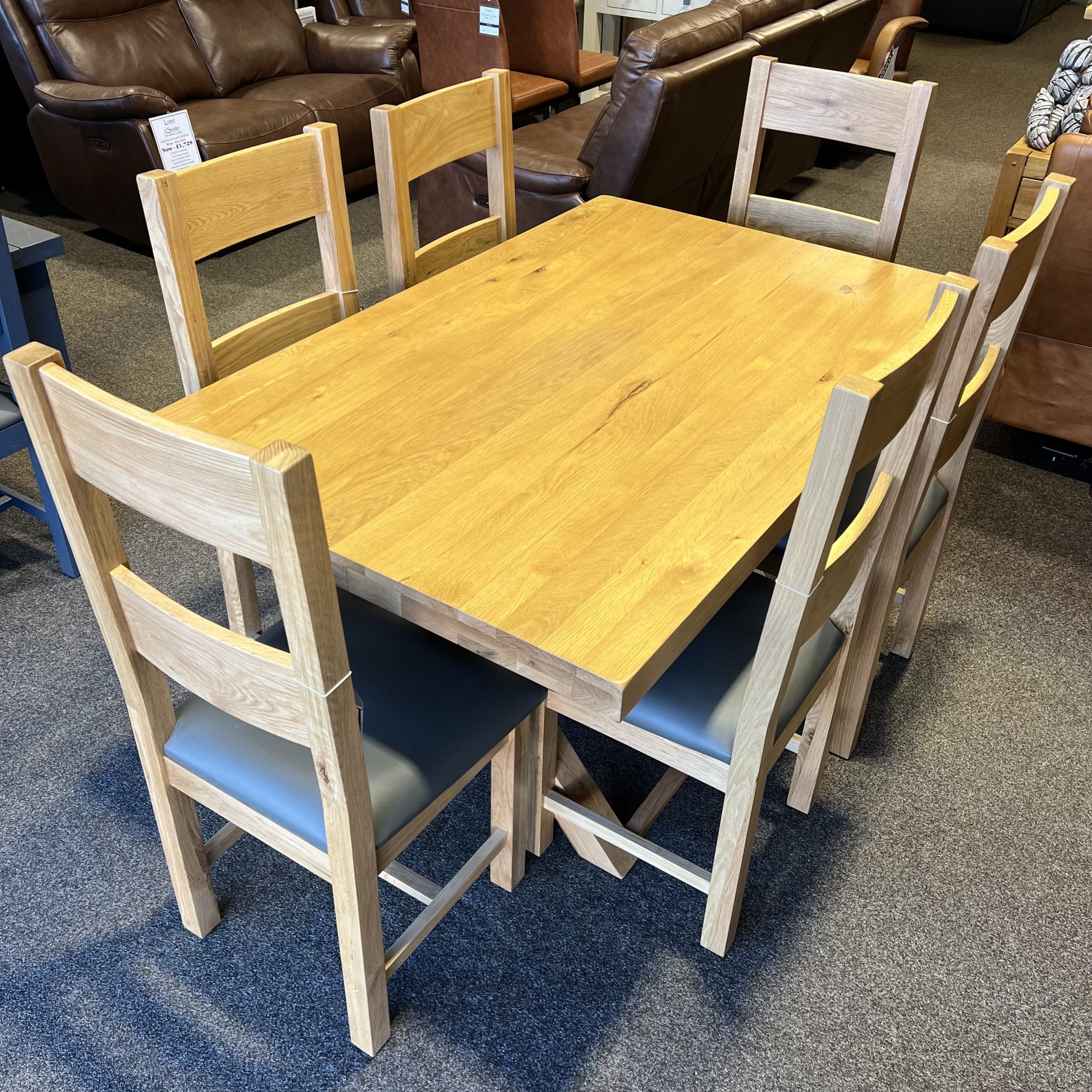 Small XLeg Oak Dining table which is part of the Loxley Oak range