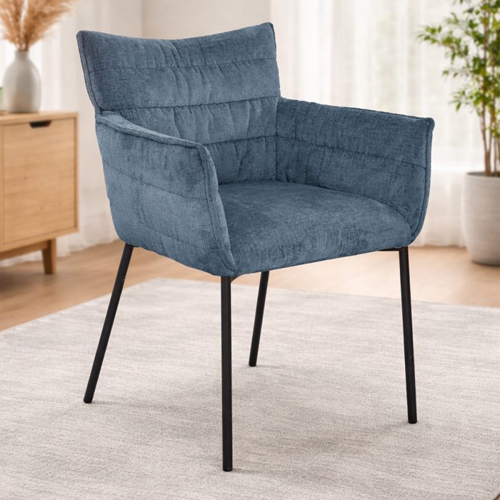 Loxley fabric armchair - blue on background