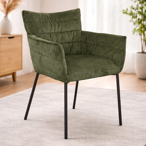 Loxley Fabric Armchair - Green