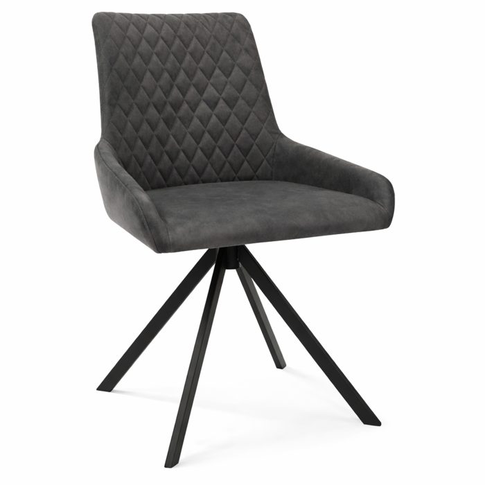 magnus modern dining chair - grey pu magnus modern dining chair - grey pu
