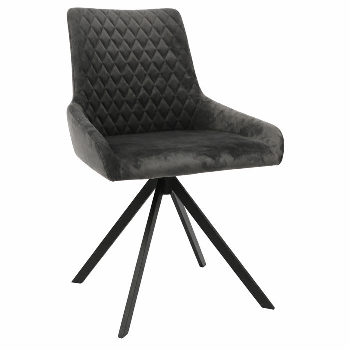 magnus modern dining chair - grey velvet magnus modern dining chair - grey velvet