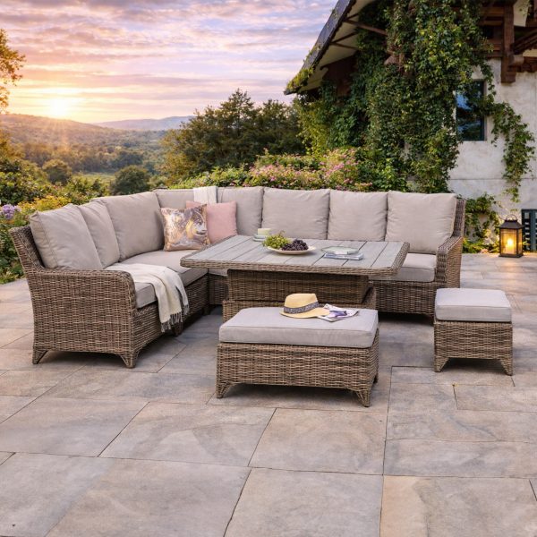 Chatsworth - Corner Sofa with Height Adjustable Table and 2 Benches