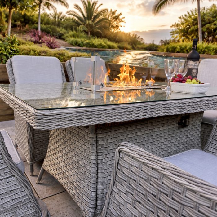 clumber rectangle firepit table clumber rectangle firepit table