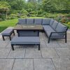 lincoln - corner sofa gas firepit set xc